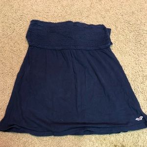 Blue Hollister tube top